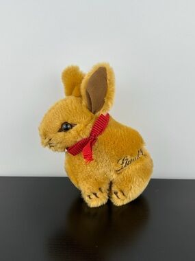 Lindt Gold Bunny Rabbit 6" Red Ribbon Bow Plush Stuffed Animal